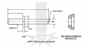 MIL-S-24149/1 TYPE II, CLASS 4, COLLAR STUD