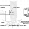 MIL-S-24149/1 TYPE II, CLASS 5A, INTERNAL THREADED STUD, FULL BASE
